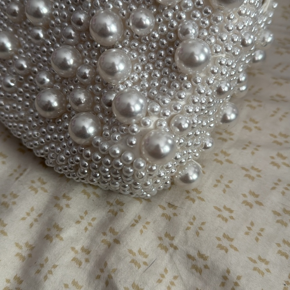 SIMKHAI Ellerie Imitation Pearl Embellished Mini Hobo Bag - Picture 11 of 12